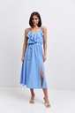 Сарафан на тонких бретелях з воланами