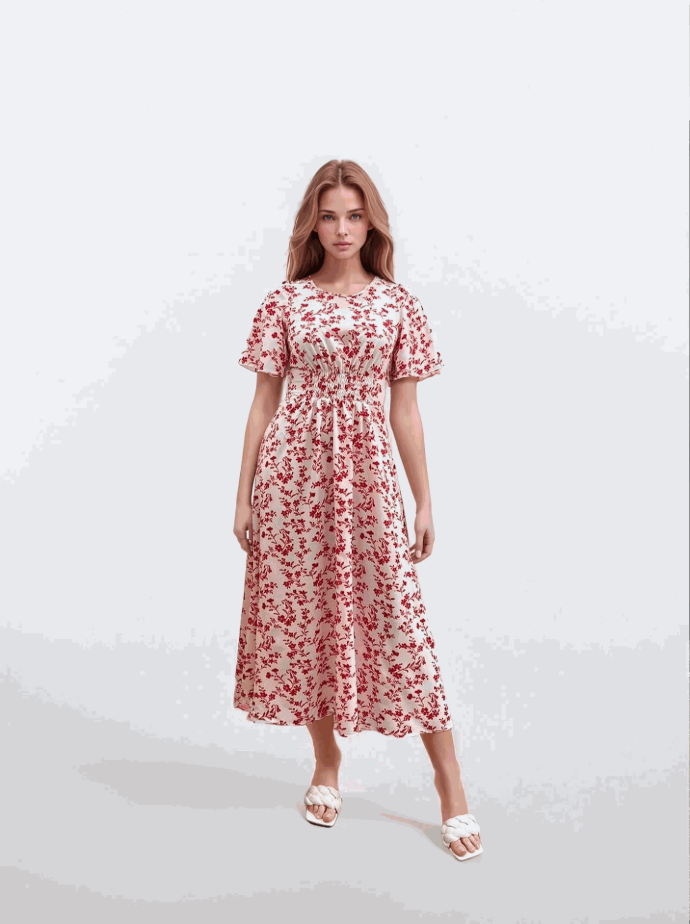 Сукня на резинці мідаксі