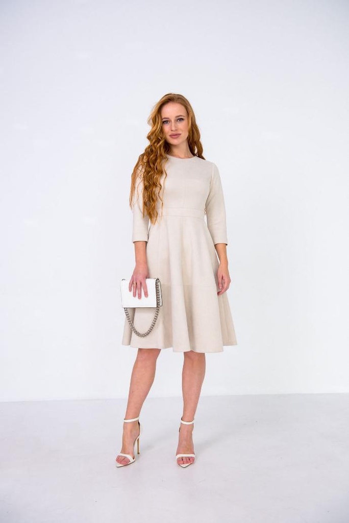 Сукня кльош із замші