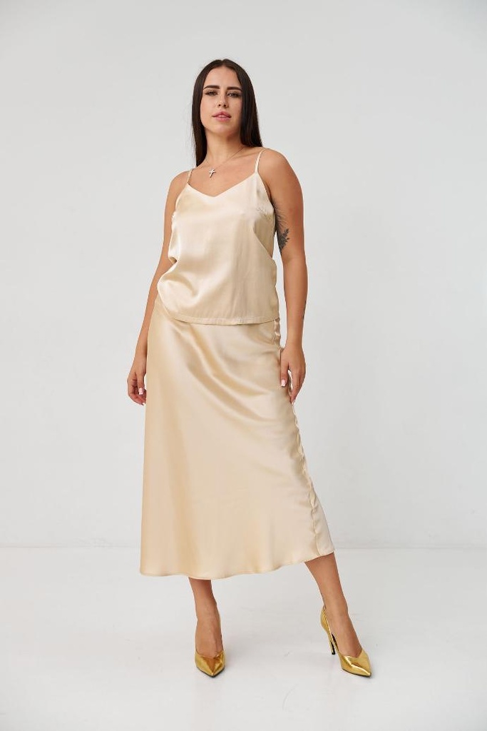 Fustă din mătase satinată