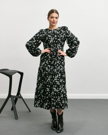 Three-tiered maxi dress 