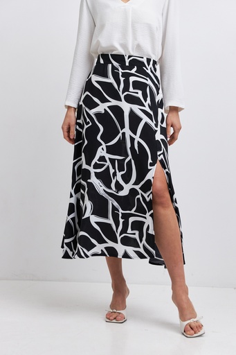 Midi skirt with slit