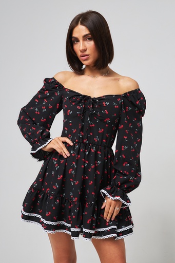 Сукня з куліскою та оборками