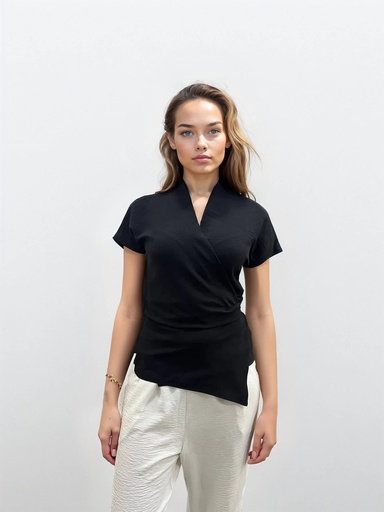 Блуза на запах з крепу