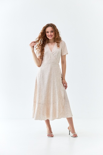 Сукня на запах з рукавом колокол